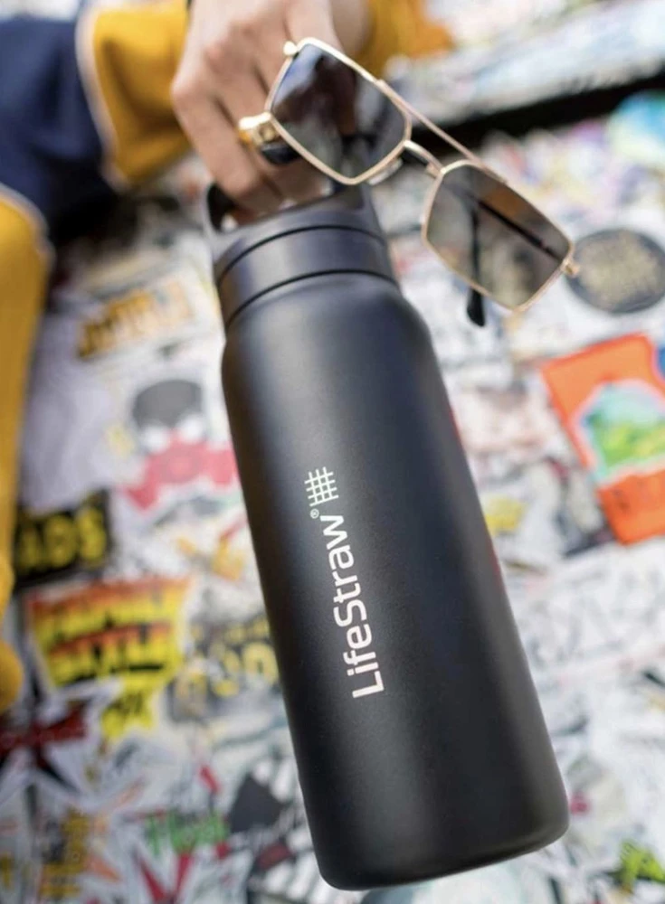 Gertuvė LifeStraw GO Series Stainless Steel 1000 ml juodas