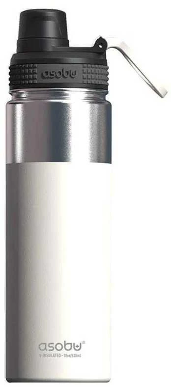 Asobu - Alpine Flask - izoliuotas nerūdijančio plieno lauko butelis 530ml baltas
