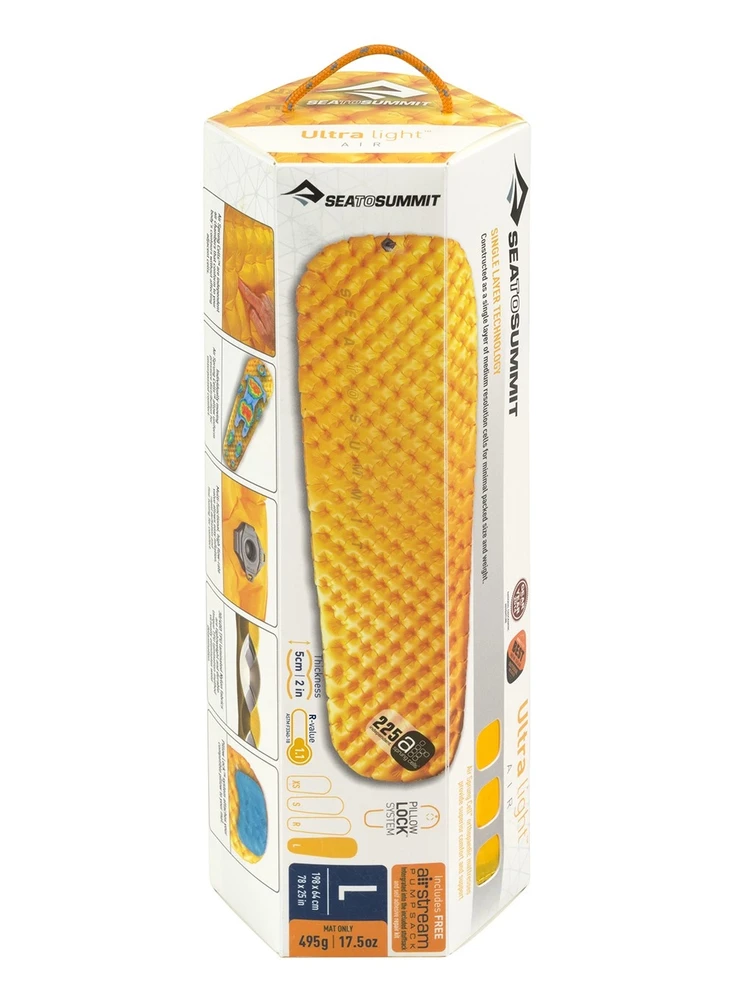 Sea To Summit UltraLight kilimėlis 640 mm 2010 mm Geltona