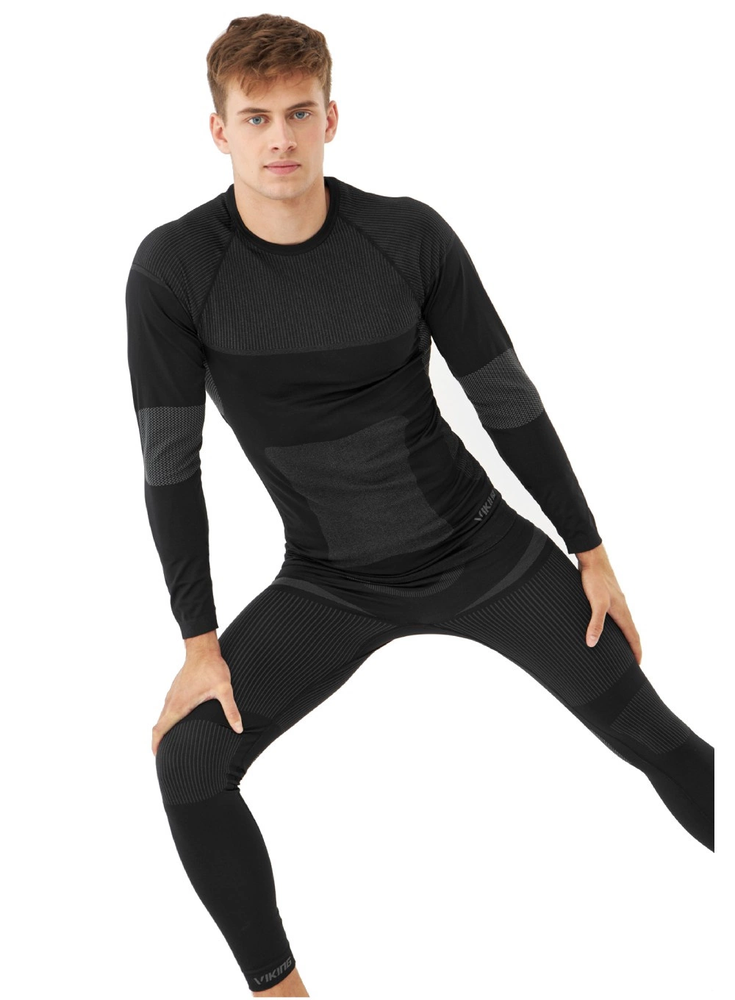Apatiniai termo rūbai vyriška Viking Dante juoda-pilka 500-15-1717-08 Set (XL)