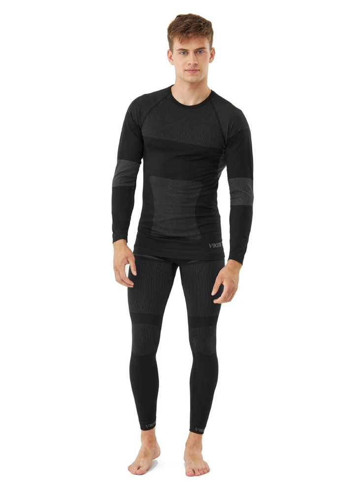 Apatiniai termo rūbai vyriška Viking Dante juoda-pilka 500-15-1717-08 Set (XL)
