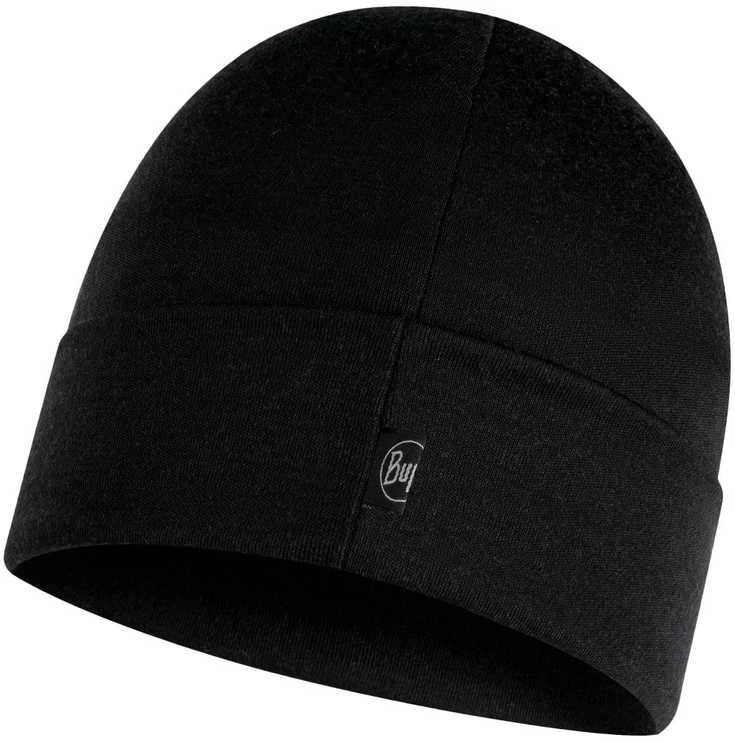 Buff Heavyweight merino vilnos kepurė Laisva žieminė kepurė - Juodas