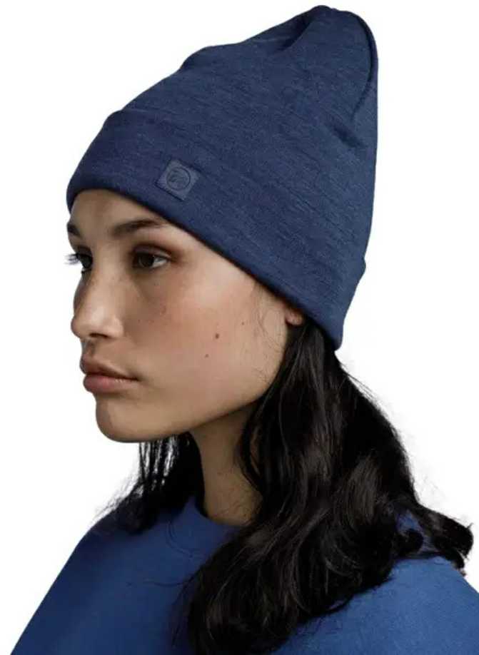 Kepurė Mėlyna gorro BUFF MERINO HEAVYWEIGHT BEANIE SOLID NIGHT Mėlynas