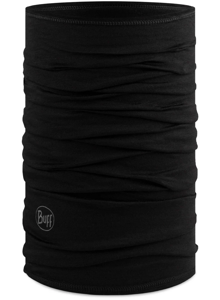 Kaklaskarė BUFF Lightweight Merino Wool Solid Juodas