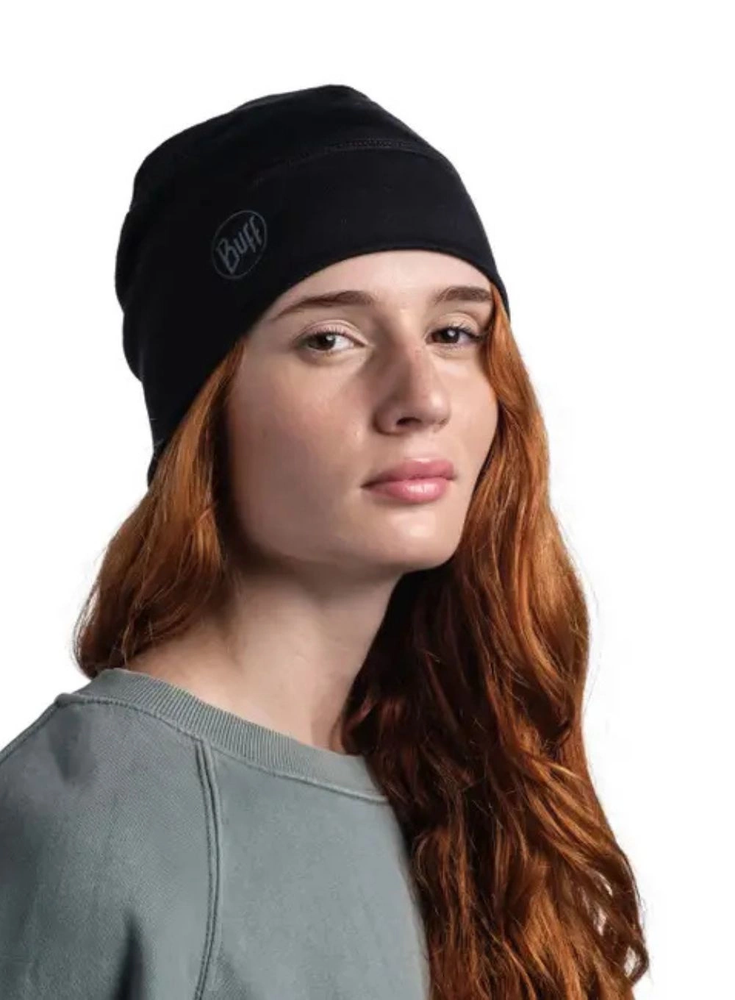 BUFF MERINO LIGHTWEIGHT BEANIE SOLID Juodas vieno dydžio kepurėlė Standartinė