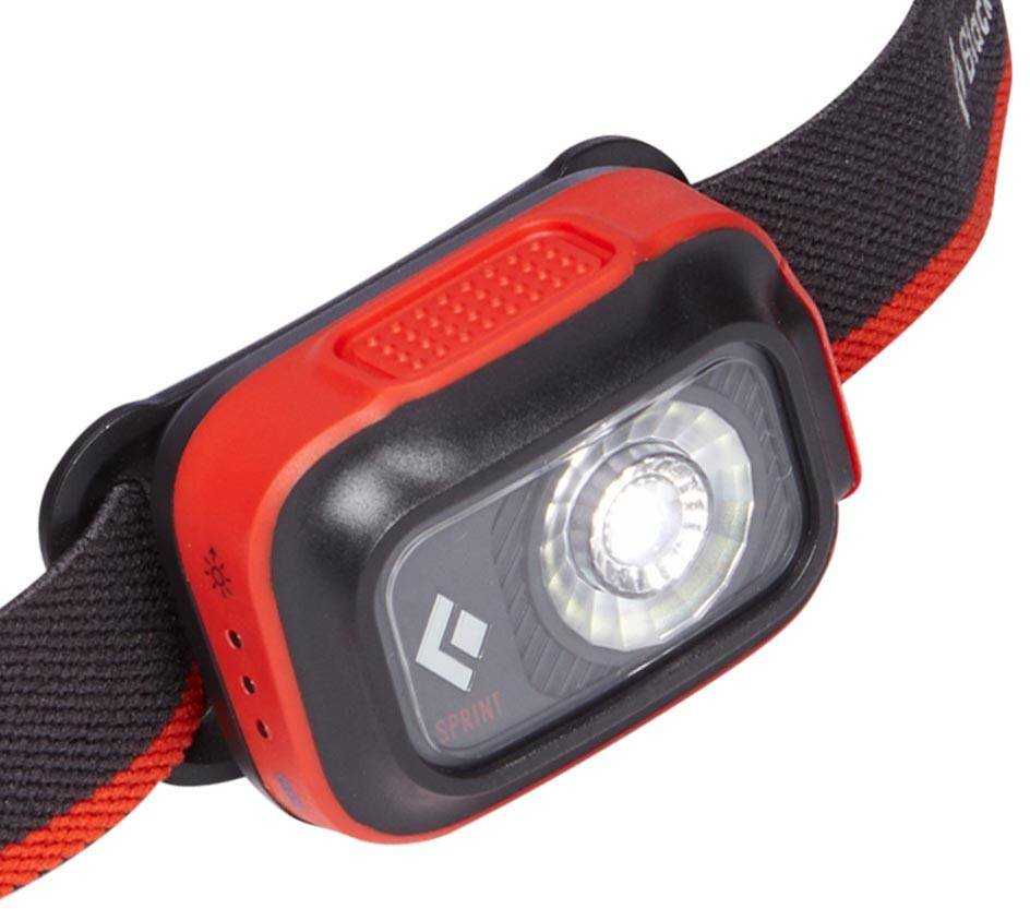 Black Diamond Juodas Diamond Sprint 225 Juodas, Oranžinis Headband prožektorius LED