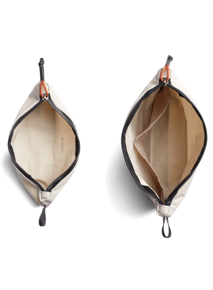 Cometic „Bellroy Lite Pouch Duo“ – dviejų kelionių organizatorių rinkinys (18 cm x 27 cm x 1,5 cm ir 8 cm x 23 cm x 6 cm) (pelenų spalvos)