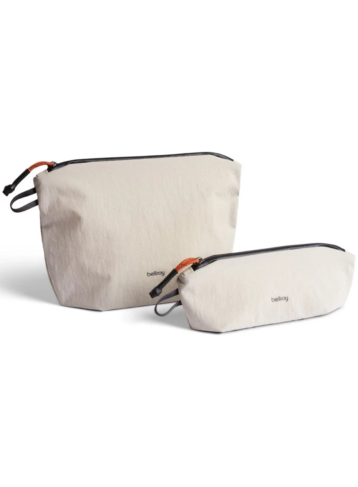 Cometic „Bellroy Lite Pouch Duo“ – dviejų kelionių organizatorių rinkinys (18 cm x 27 cm x 1,5 cm ir 8 cm x 23 cm x 6 cm) (pelenų spalvos)