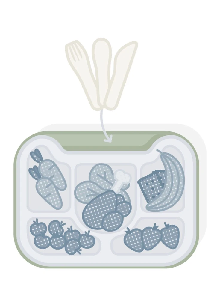 Monbento Wonder lunchbox vaikams 0,95 l Žalias Bear