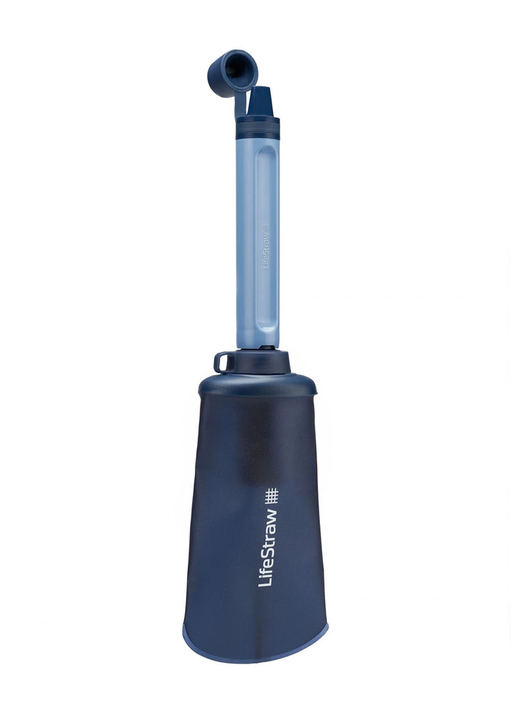 Gertuvė Lifestraw Personal vandens filtras šiaudų kalnas mėlynas