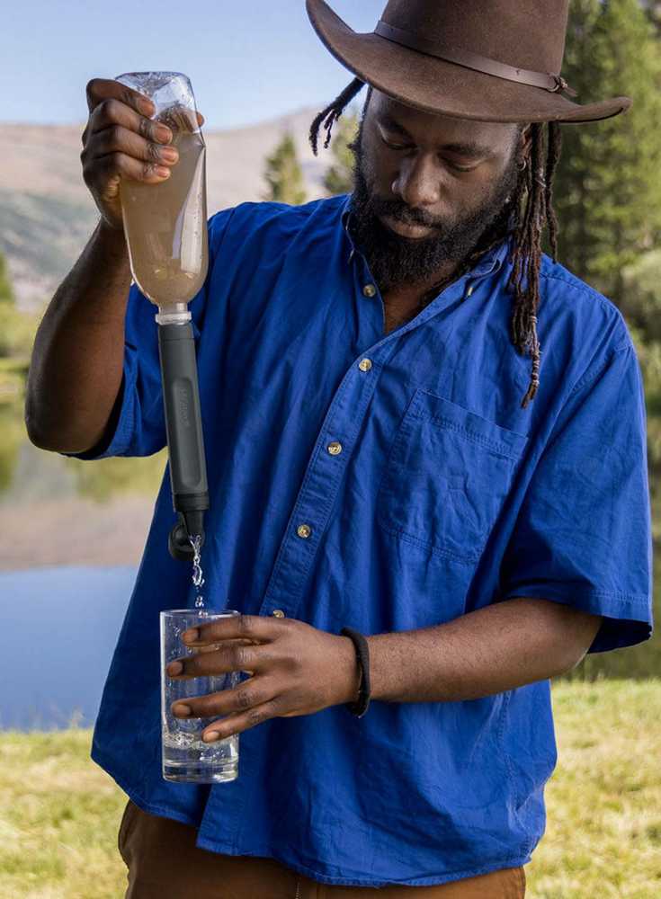 Lifestraw Personal vandens filtro šiaudinės tamsios pilkos