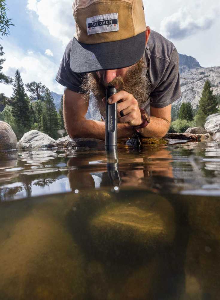 Lifestraw Personal vandens filtro šiaudinės tamsios pilkos