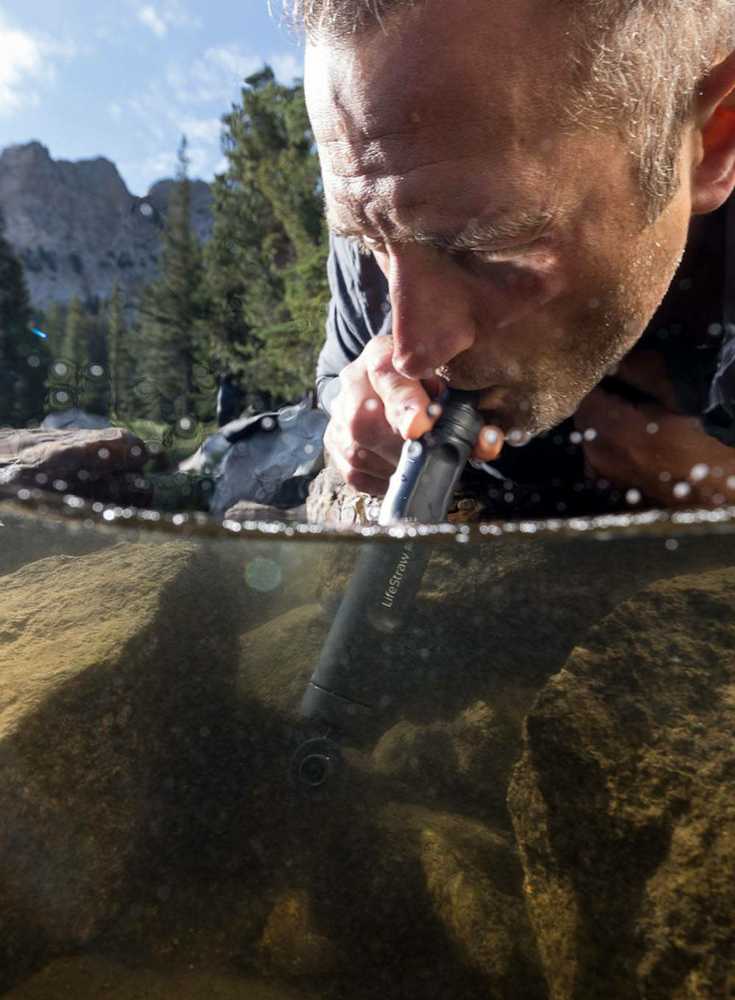 Lifestraw Personal vandens filtro šiaudinės tamsios pilkos