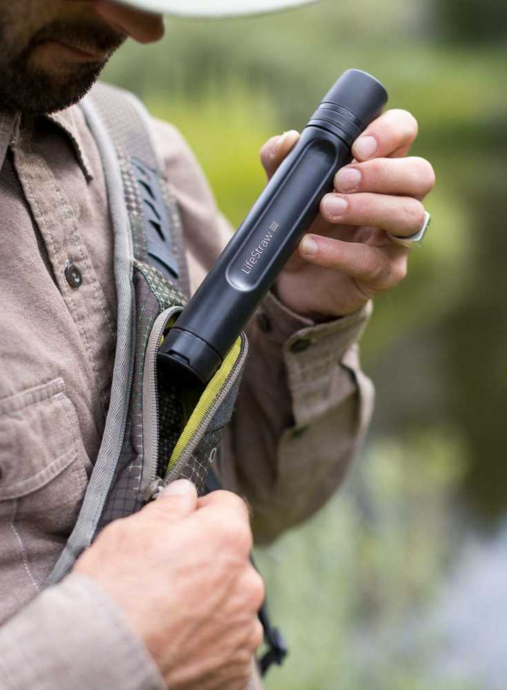 Lifestraw Personal vandens filtro šiaudinės tamsios pilkos
