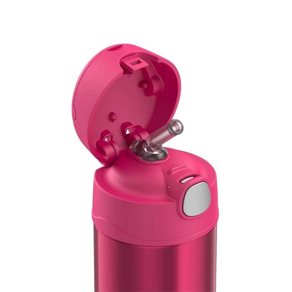 Thermos Vaikiškas termosas su šiaudeliais – rožinis