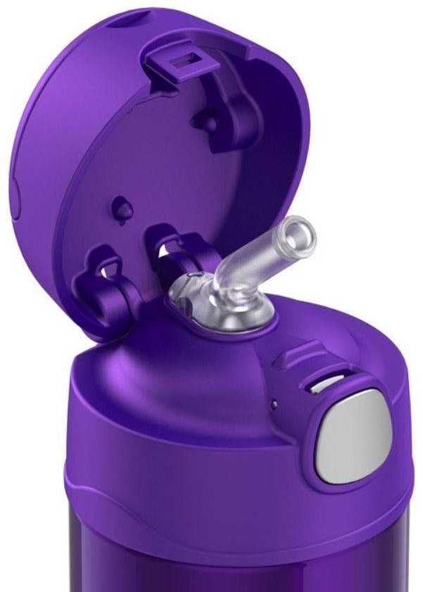 Thermos vaikams su šiaudeliu 0,35 L, rožinis