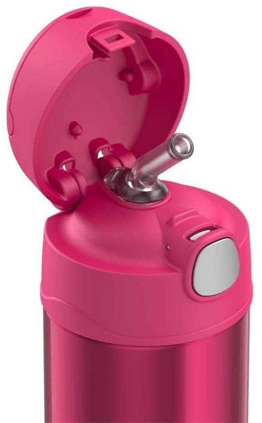 Thermos Vaikiškas termosas su šiaudeliais – rožinis