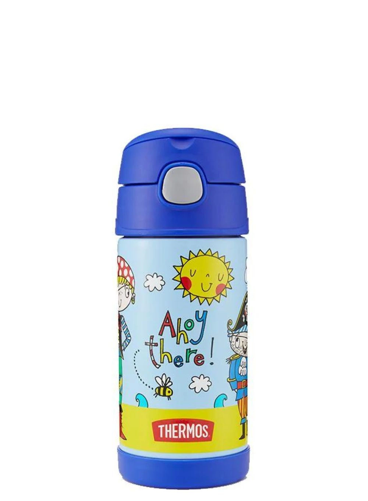 Termosas vaikams Thermos Funtainer su šiaudeliu - Piratas, 355 ml