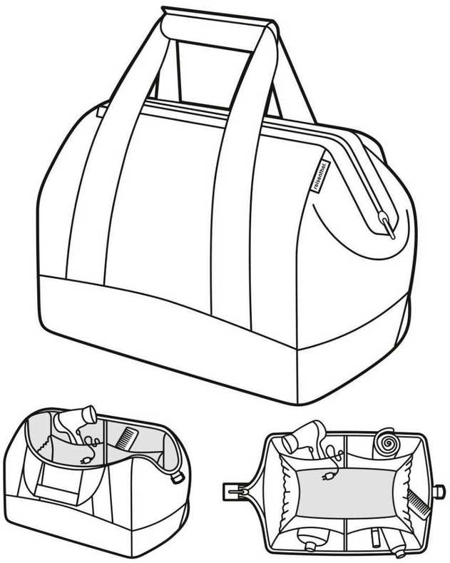 Kelioninis Reisenthel Allrounder M rankinė, 18l, Rhombus Midnight Gold