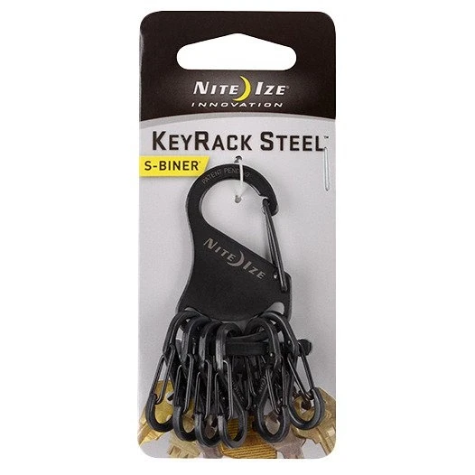 Breloczek Nite-Ize KeyRack + 6x micro karabińczyk nerūdijantis plienas juoda (KRS-03-01)