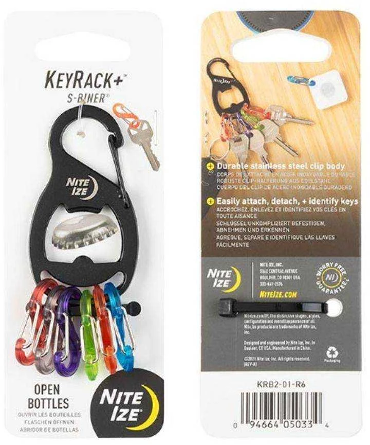 NiteIze Nite Ize KeyRack karabinas juodas