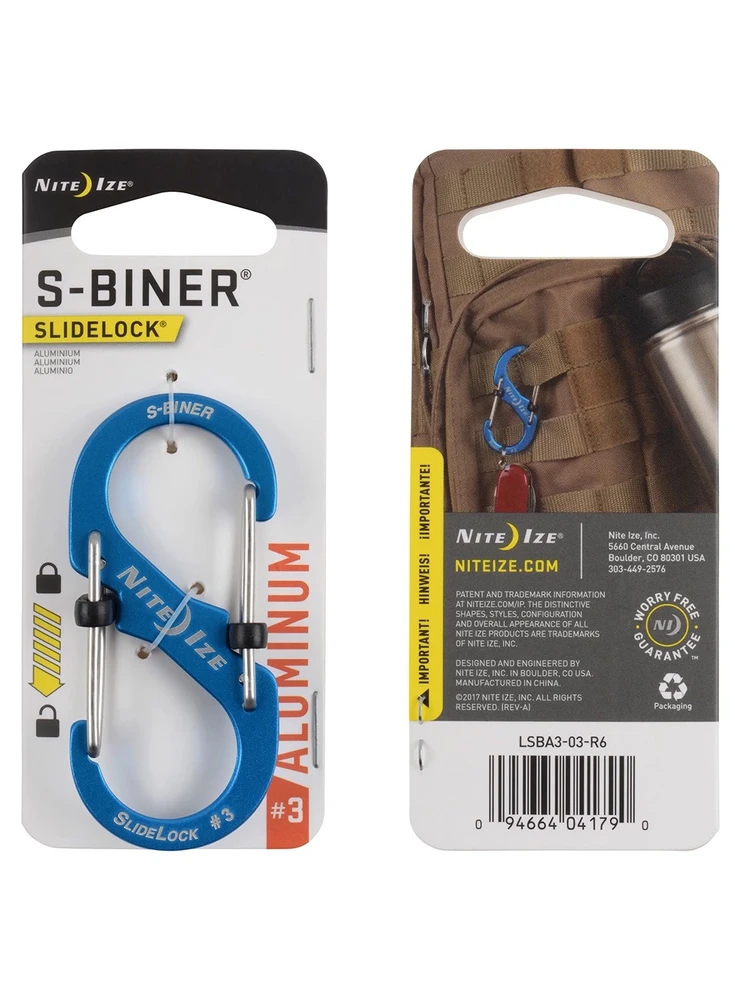 NiteIze Karabinek Nite Ize S-Biner Slidelock #3 Mėlyna