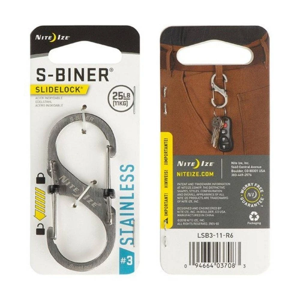 NiteIze Karabinek Nite Ize S-Biner Slidelock #3 Stainless