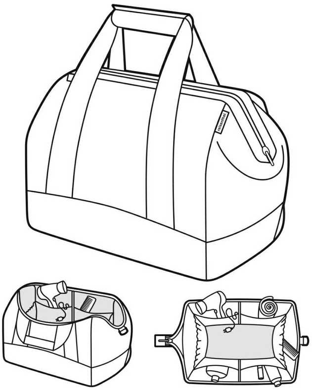 Kelioninis Reisenthel Allrounder M rankinė, 18l, Rhombus Midnight Gold