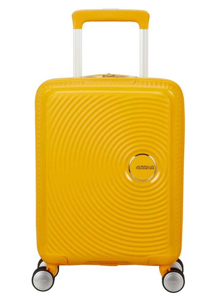 Kelioninis Mažas lagaminas American Tourister Soundbox Pastel Geltona 55cm, S, geltonas