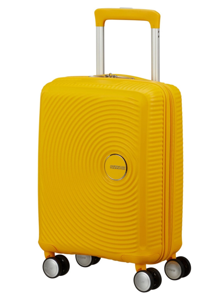 Kelioninis Mažas lagaminas American Tourister Soundbox Pastel Geltona 55cm, S, geltonas