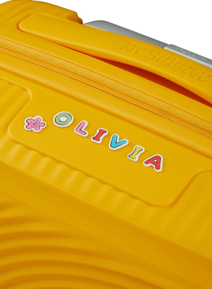Kelioninis Mažas lagaminas American Tourister Soundbox Pastel Geltona 55cm, S, geltonas