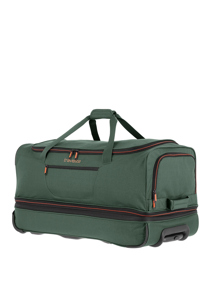 Kelioninis Travelite Basics L - talpa 98/119l, žalia kelioninė tašė ant ratukų