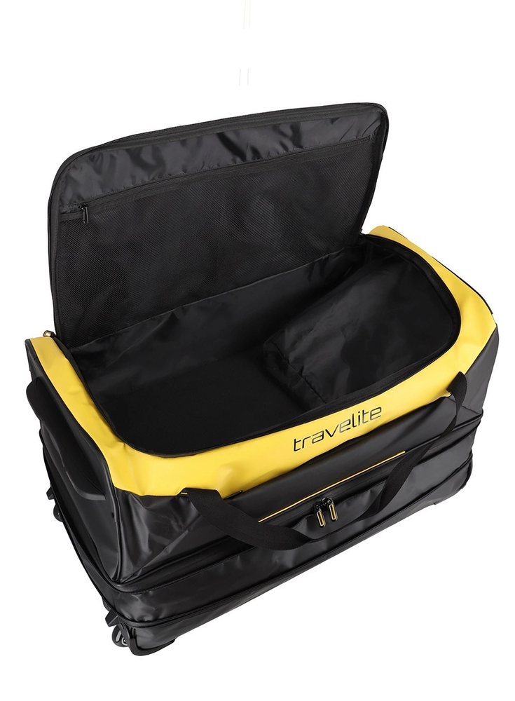 Travelite BASICS 70 cm juodas geltonas išskleidžiamas kelioninis krepšys