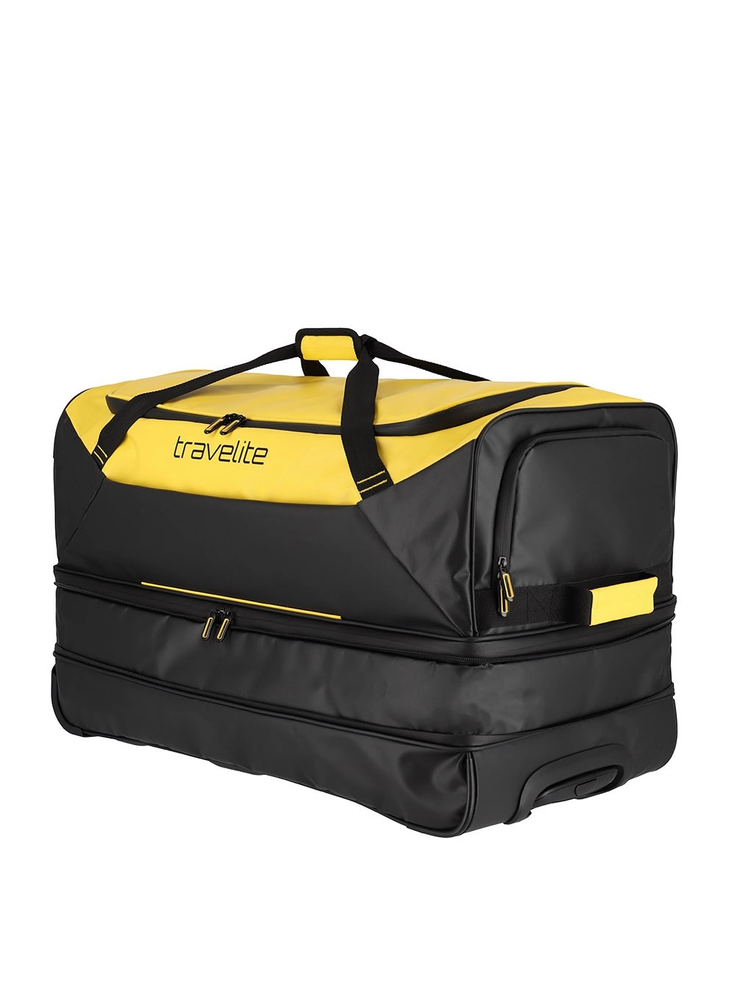 Travelite BASICS 70 cm juodas geltonas išskleidžiamas kelioninis krepšys