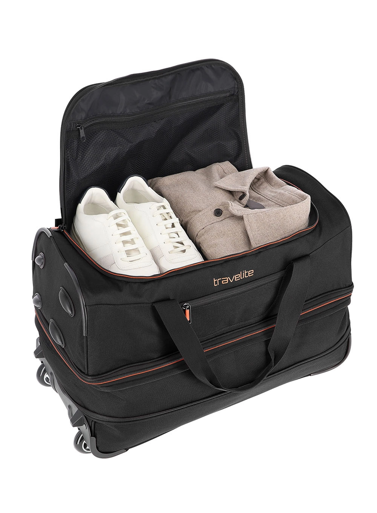 Kelioninis Travelite Basics S 64L plečiamas krepšys ant ratukų