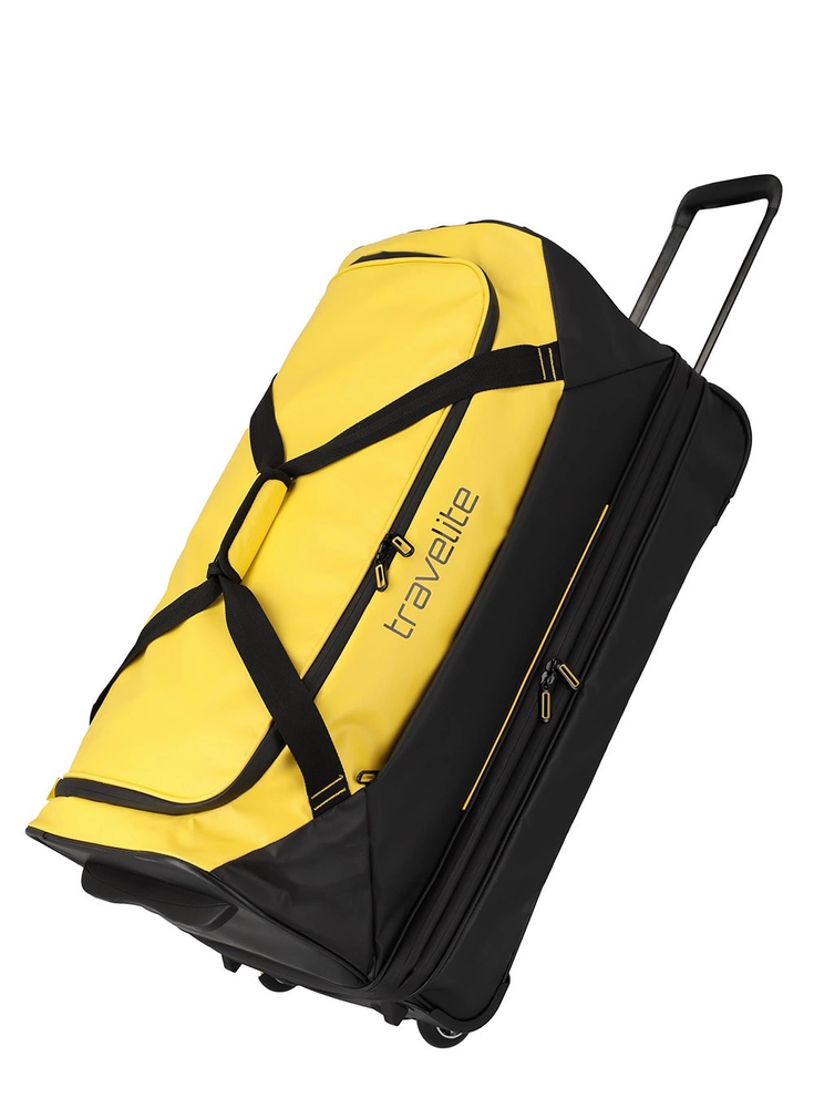 Travelite BASICS 70 cm juodas geltonas išskleidžiamas kelioninis krepšys