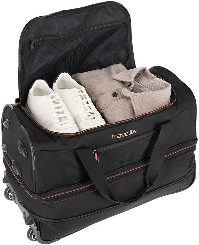 Kelioninis Travelite Basics S 64L plečiamas krepšys ant ratukų