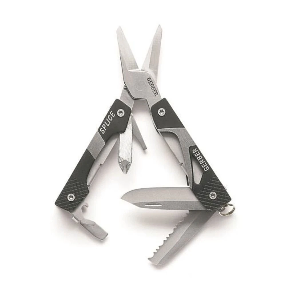 Gerber Splice Pocket Tool multi tool replės Keychain Juodas