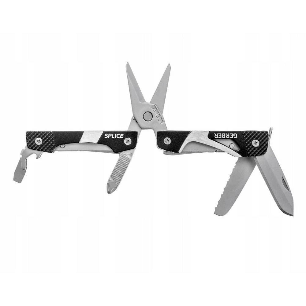 Gerber Splice Pocket Tool multi tool replės Keychain Juodas