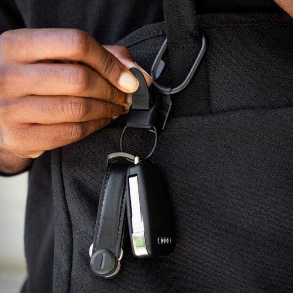 Orbitkey Clip v2 raktų pakabukas, juodas