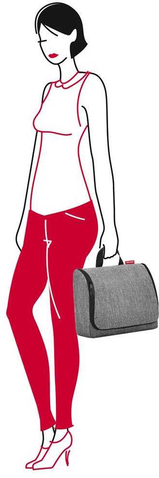 Reisenthel kosmetyczka toiletbag XL twist sidabrinis