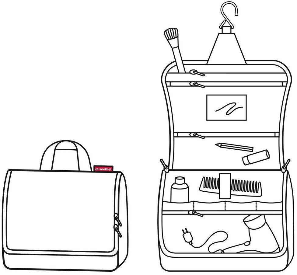 Reisenthel kosmetyczka toiletbag XL twist sidabrinis