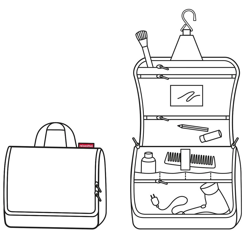 Reisenthel kosmetyczka toiletbag XL twist sidabrinis