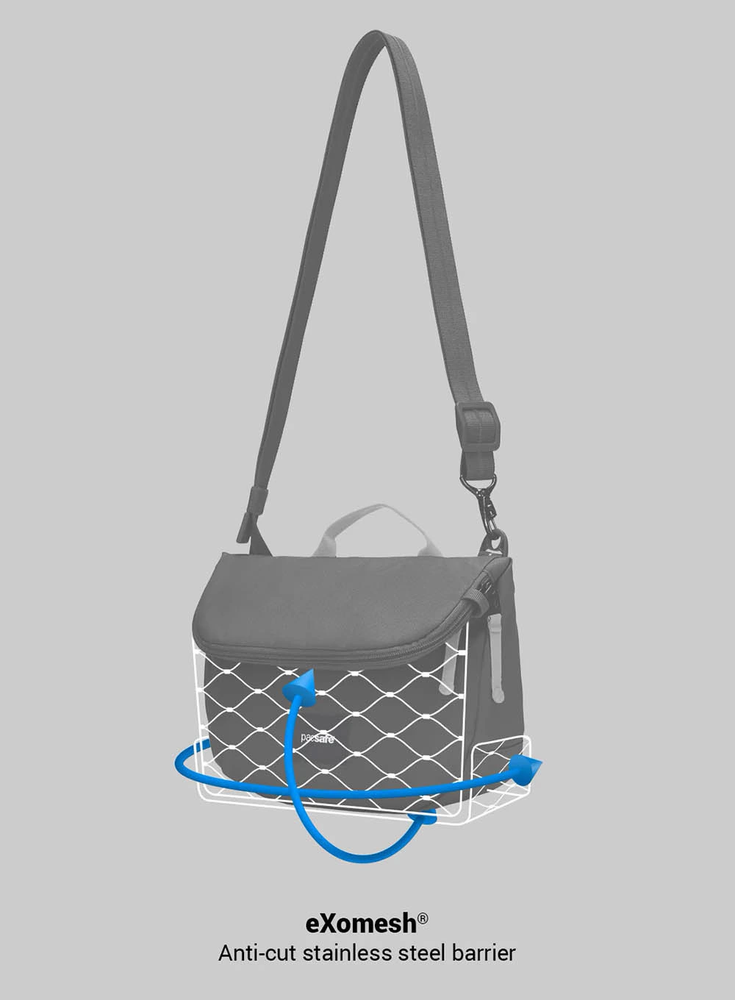 Pacsafe GO Saddle Crossbody juoda