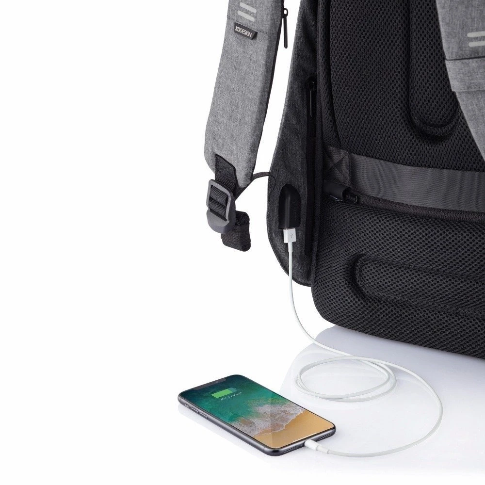 Kuprinė nešiojamam kompiuteriui XD Design Anti-Theft Bobby Hero Small Grey, pilka, 11.5 l