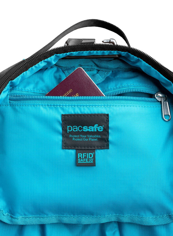 Pacsafe Eco 18L kuprinė ECONYL® juoda