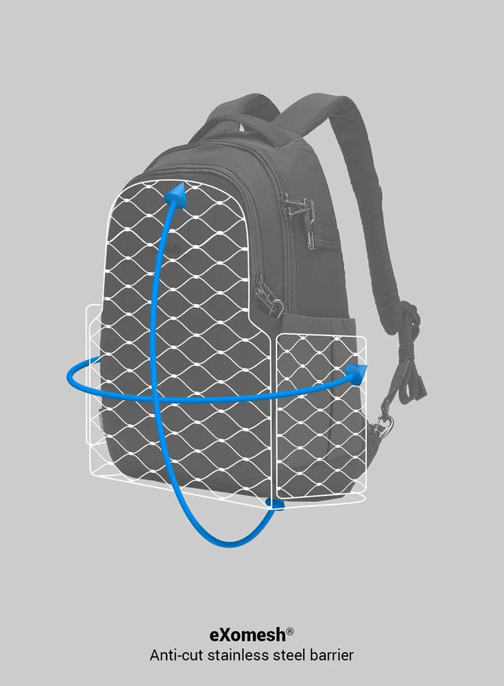 "Pacsafe LS350" miesto kuprinė su apsauga nuo vagystės - turkio spalvos