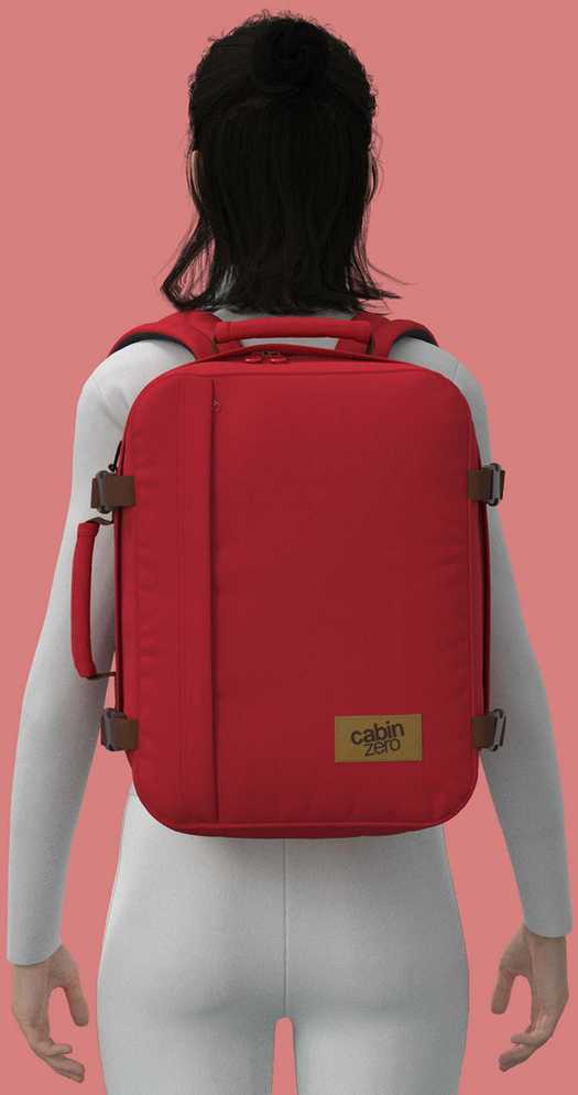 "Krepšys Cabin Zero Classic 28L - CABINZERO - Londono Raudona - 39 cm - Atsparus - Vandens nepralaidus"