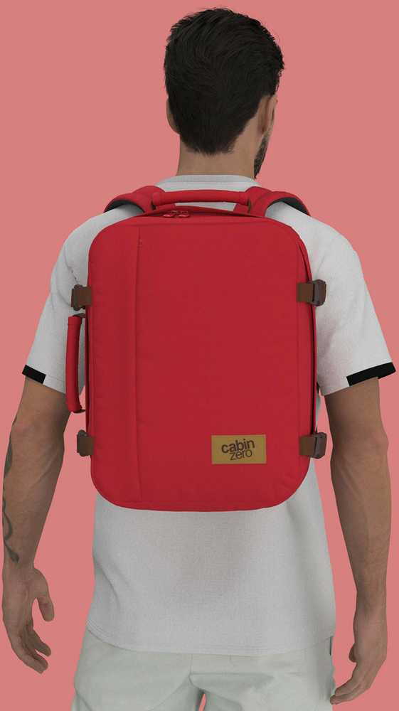 "Krepšys Cabin Zero Classic 28L - CABINZERO - Londono Raudona - 39 cm - Atsparus - Vandens nepralaidus"