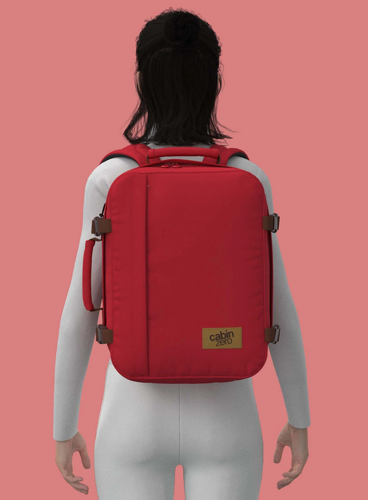 "Krepšys Cabin Zero Classic 28L - CABINZERO - Londono Raudona - 39 cm - Atsparus - Vandens nepralaidus"